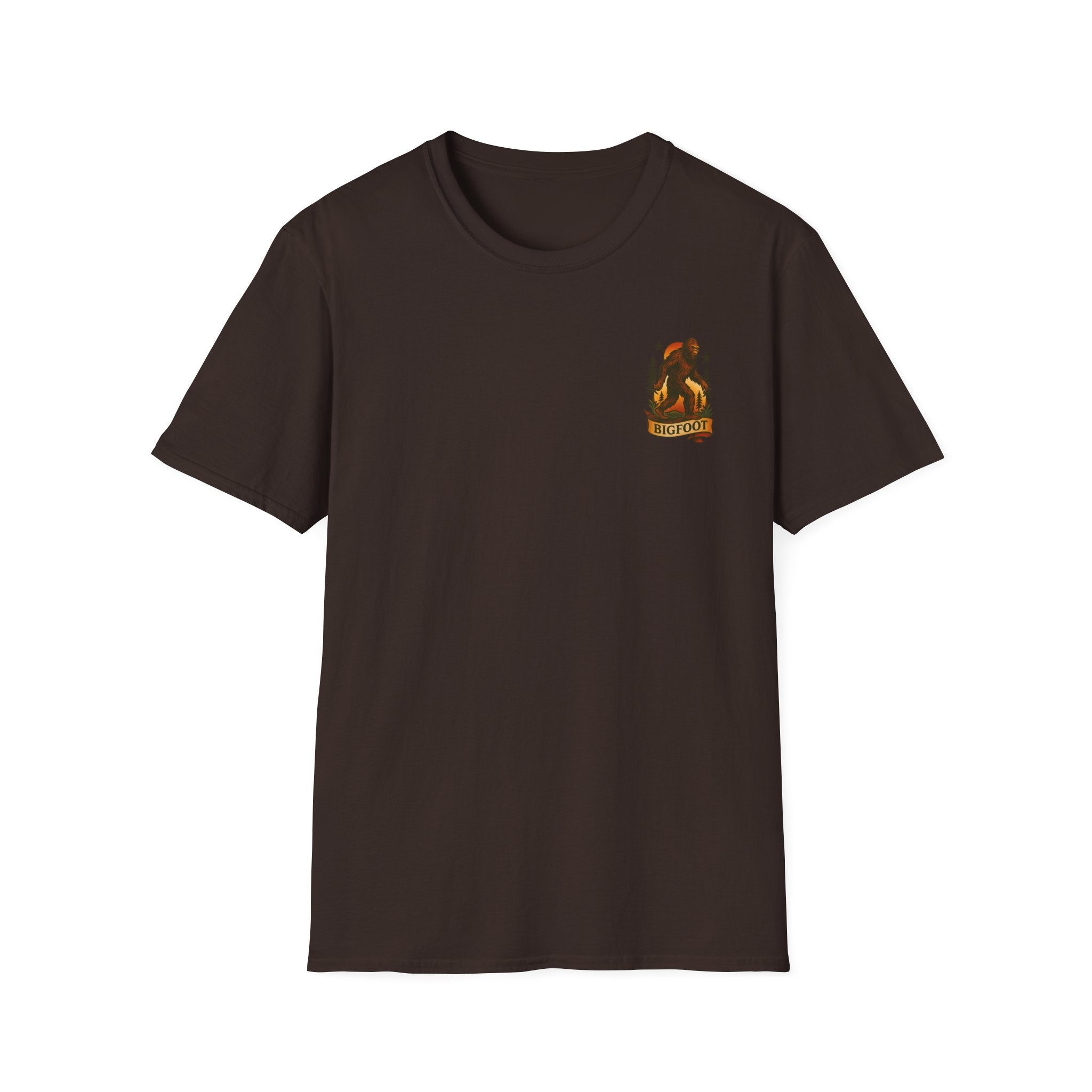 Bigfoot Adventure Retro Graphic Tee | Cryptozoology Unisex Softstyle T-Shirt