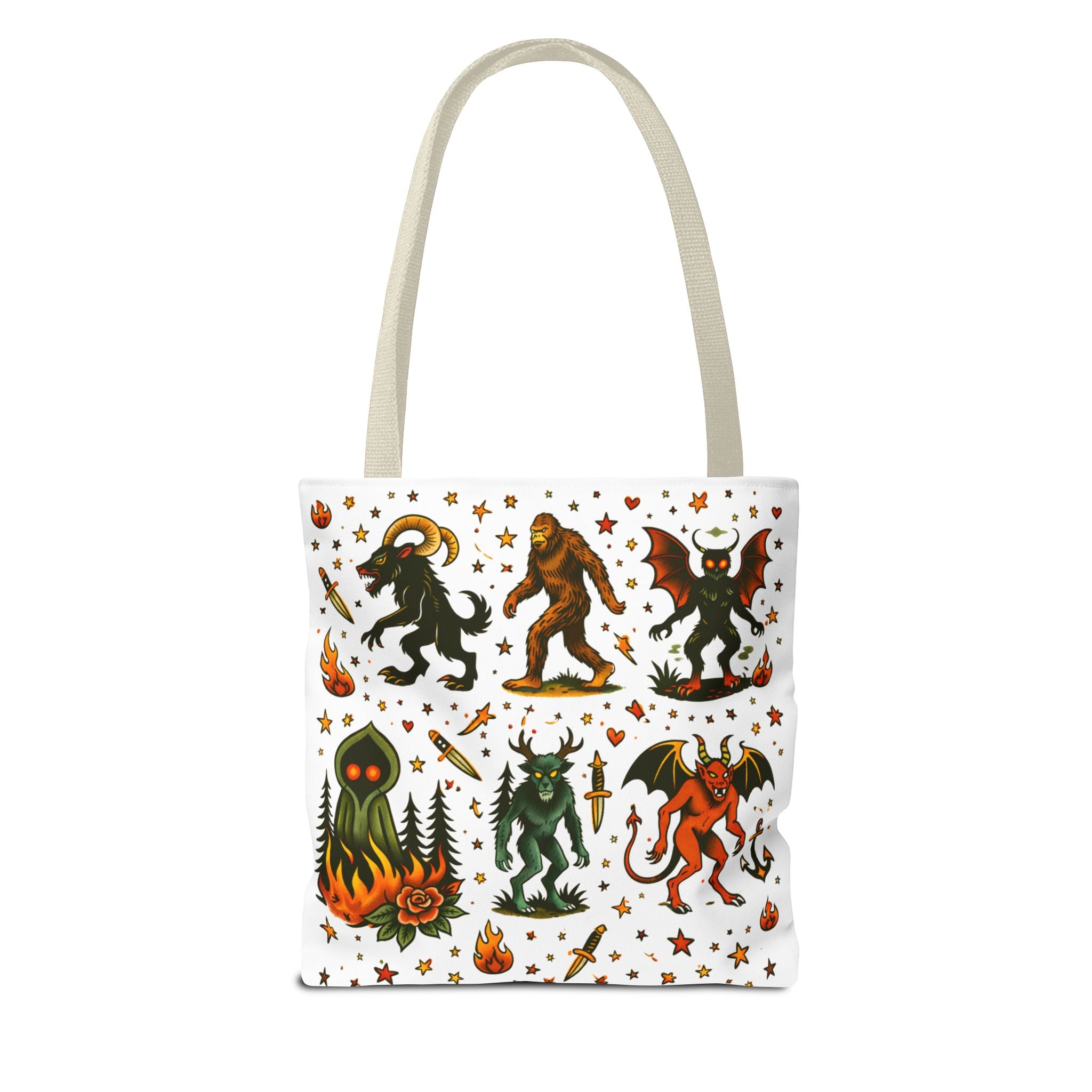 Vintage Cryptid Monsters Tote