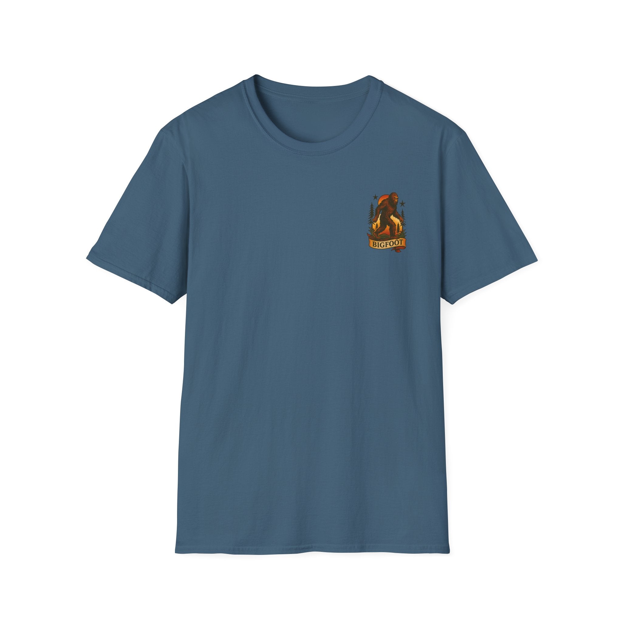 Bigfoot Adventure Retro Graphic Tee | Cryptozoology Unisex Softstyle T-Shirt