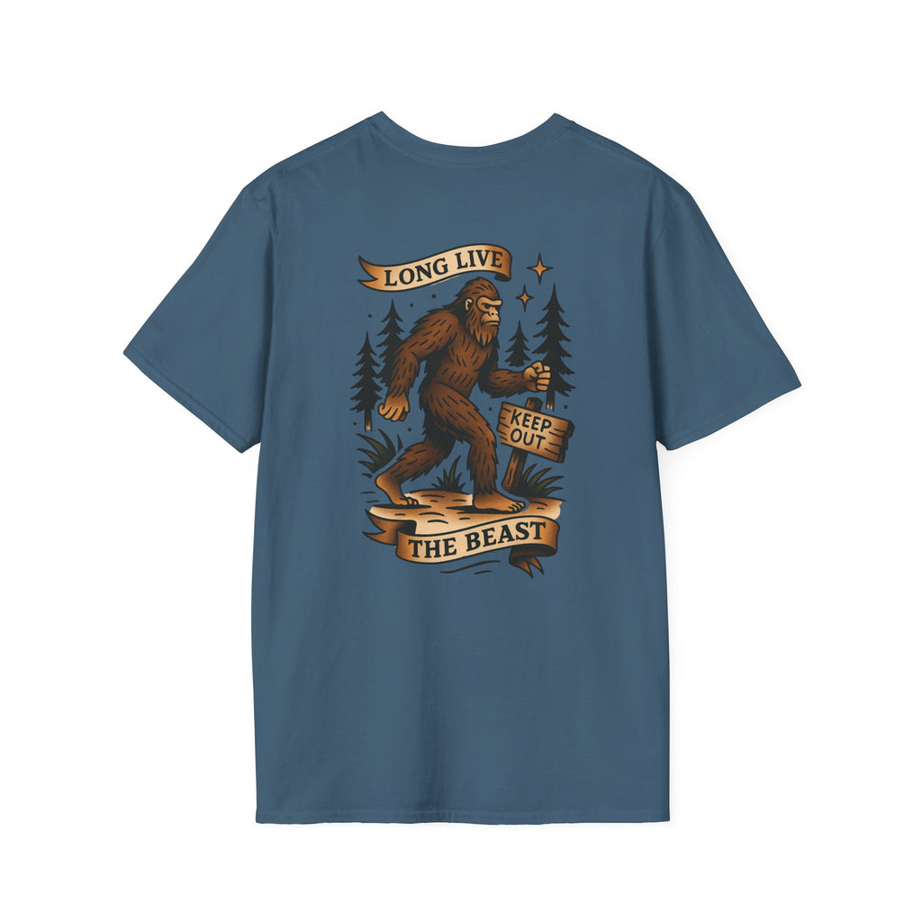 Bigfoot Adventure Retro Graphic Tee | Cryptozoology Unisex Softstyle T-Shirt