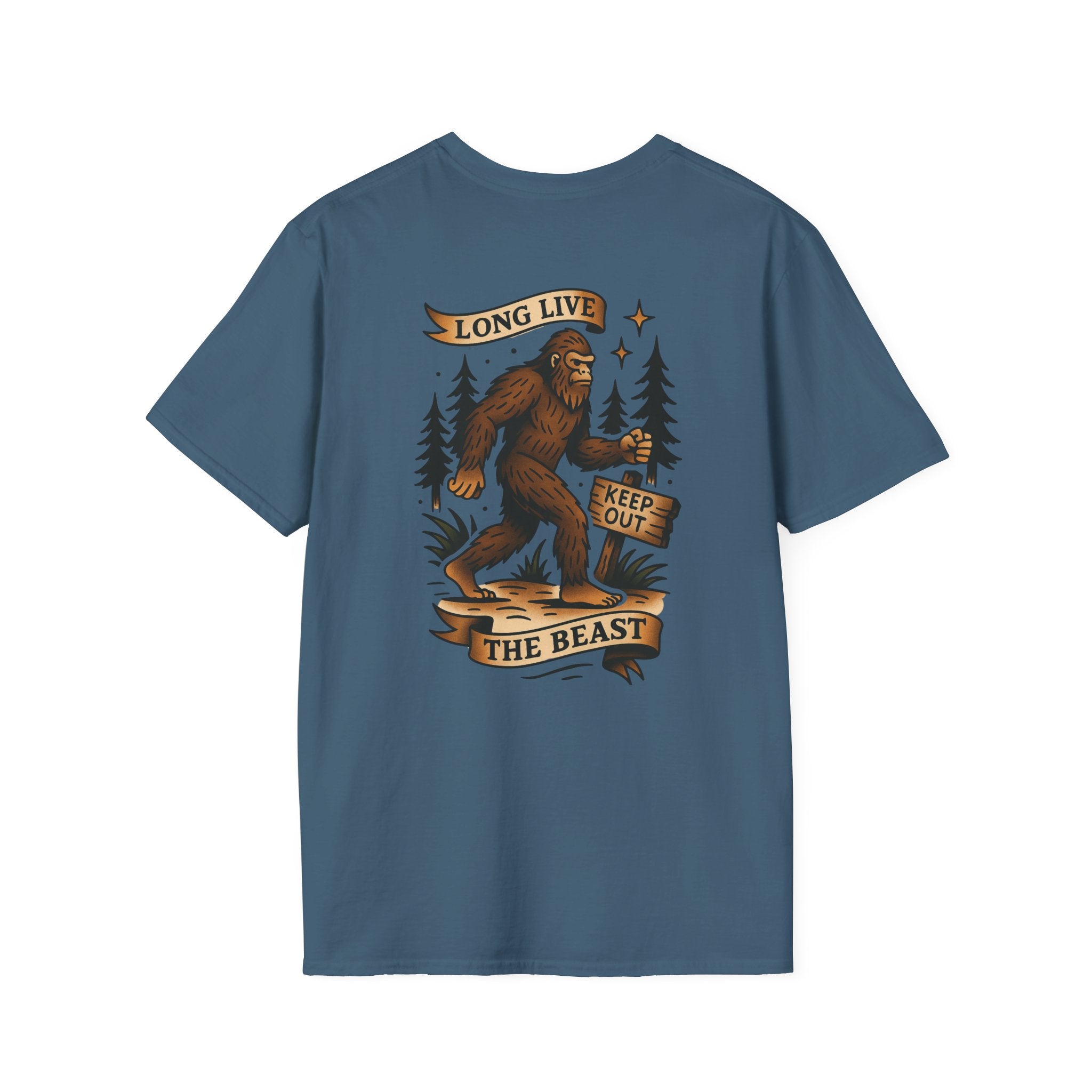 Bigfoot Adventure Retro Graphic Tee | Cryptozoology Unisex Softstyle T-Shirt