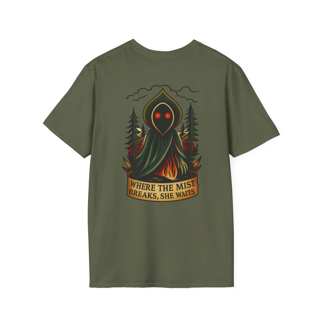 Flatwoods Monster Adventure Retro Graphic Tee | Cryptozoology Unisex Softstyle T-Shirt