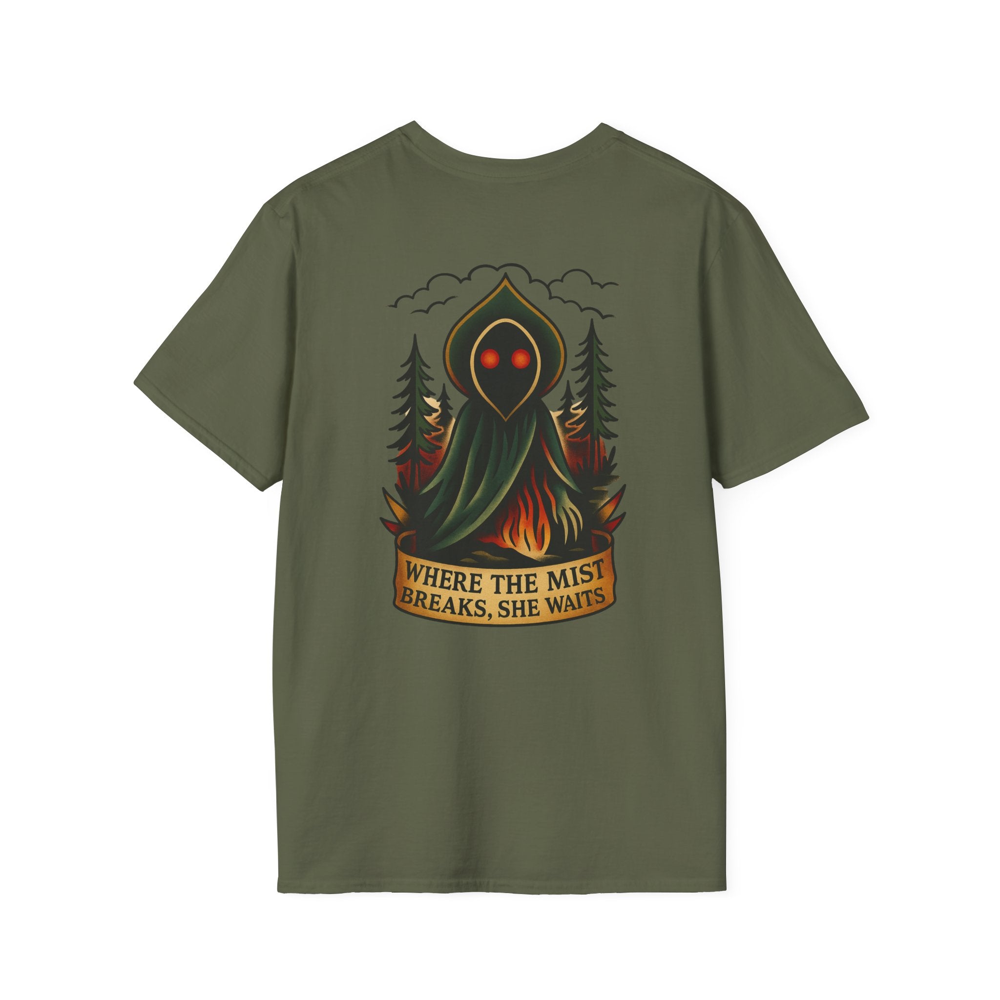 Flatwoods Monster Adventure Retro Graphic Tee | Cryptozoology Unisex Softstyle T-Shirt