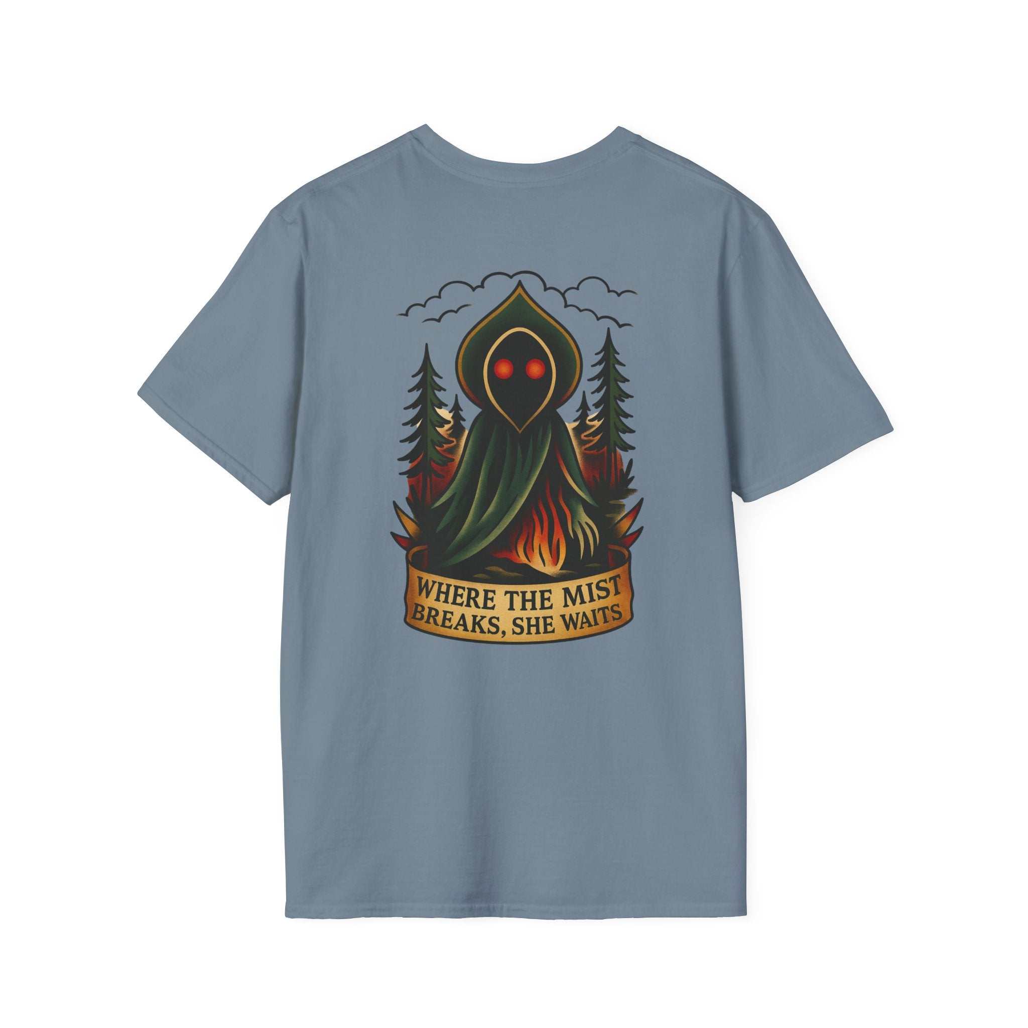 Flatwoods Monster Adventure Retro Graphic Tee | Cryptozoology Unisex Softstyle T-Shirt