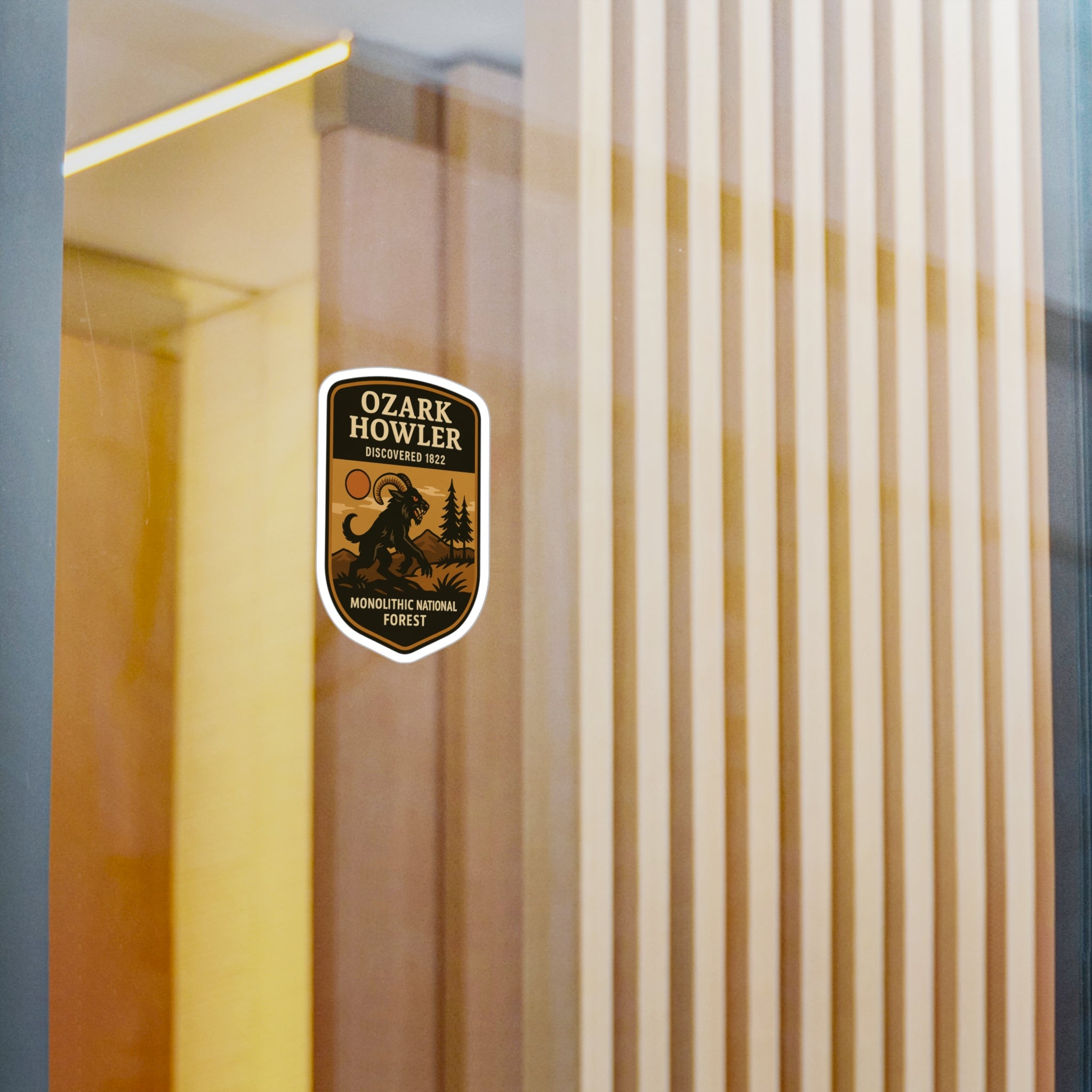 Ozark Howler Patch Logo Kiss-Cut Vinyl Decal | Monolithic National Forest