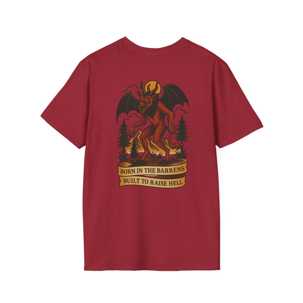 Jersey Devil Adventure Retro Graphic Tee | Cryptozoology Unisex Softstyle T-Shirt