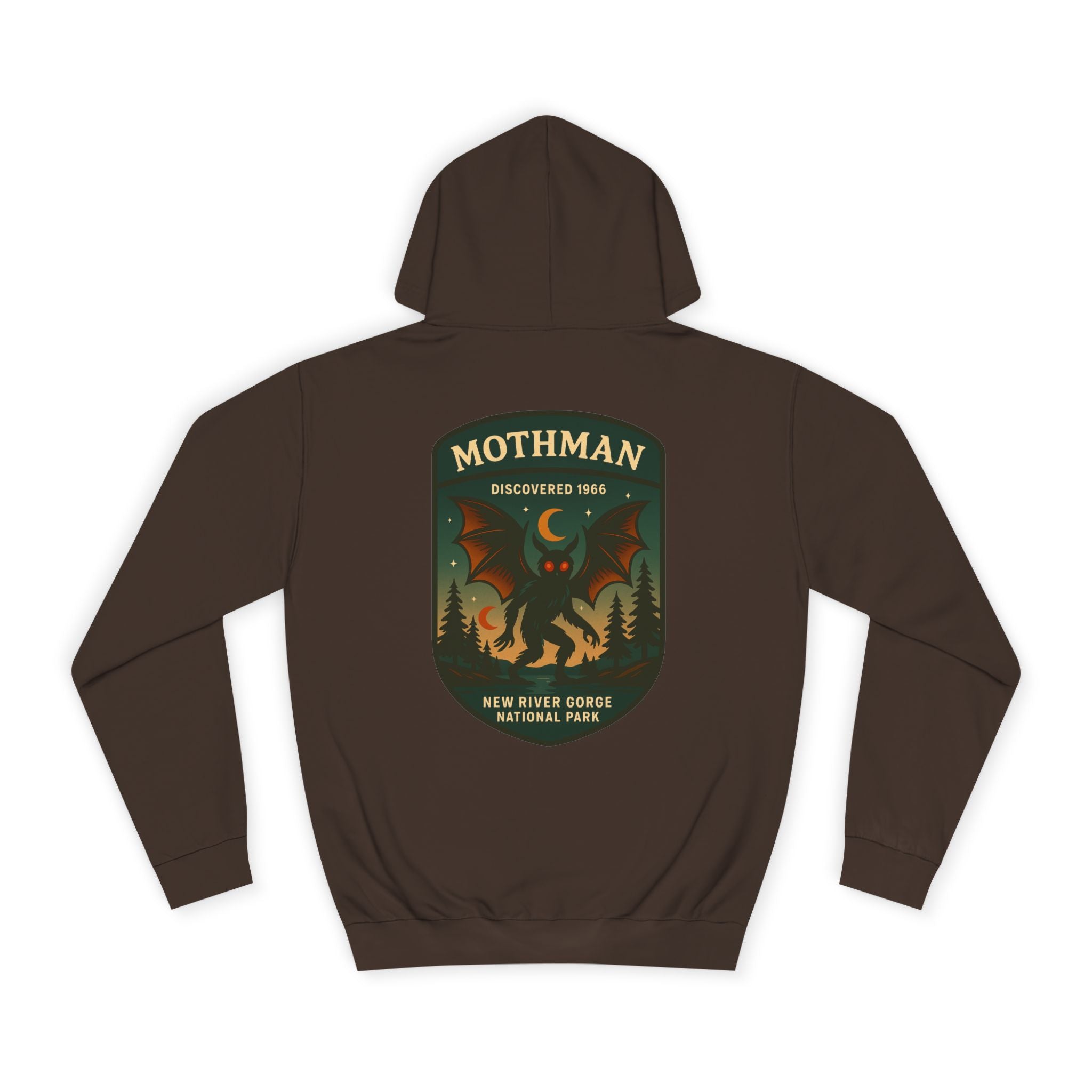 Mothman Patch Hoodie | Retro National Park Style