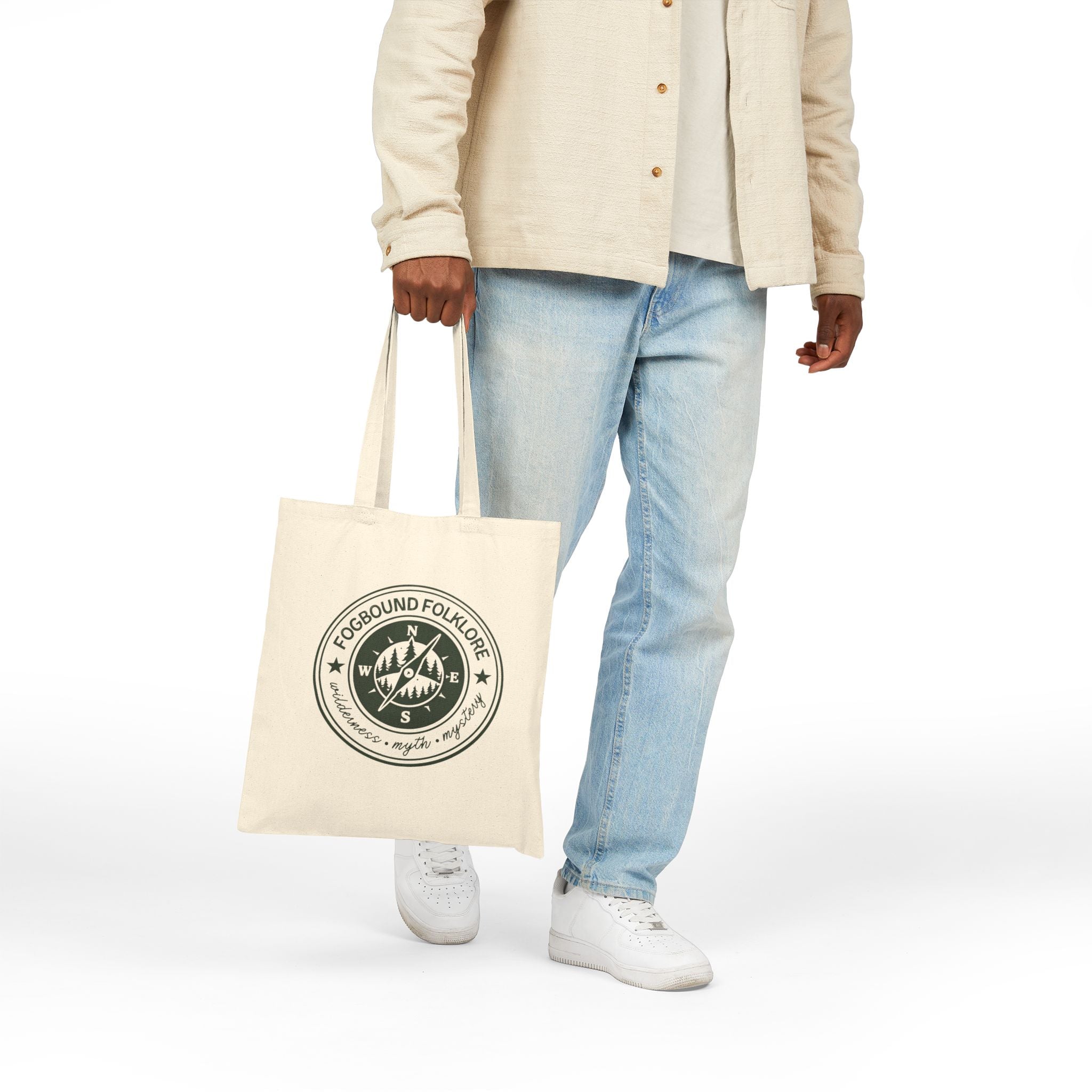 Fogbound Folklore Compass Logo Canvas Tote Bag