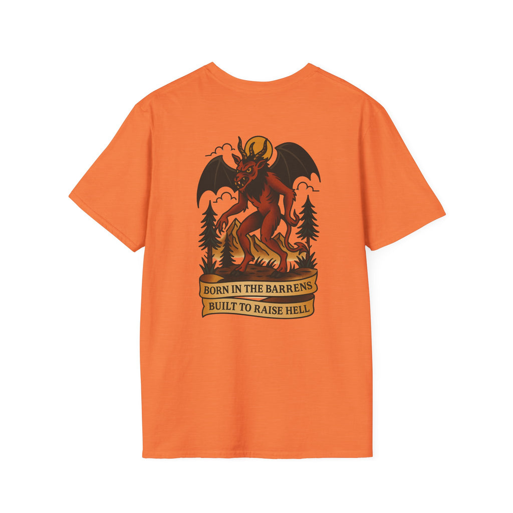 Jersey Devil Adventure Retro Graphic Tee | Cryptozoology Unisex Softstyle T-Shirt