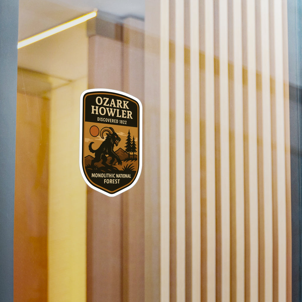 Ozark Howler Patch Logo Kiss-Cut Vinyl Decal | Monolithic National Forest