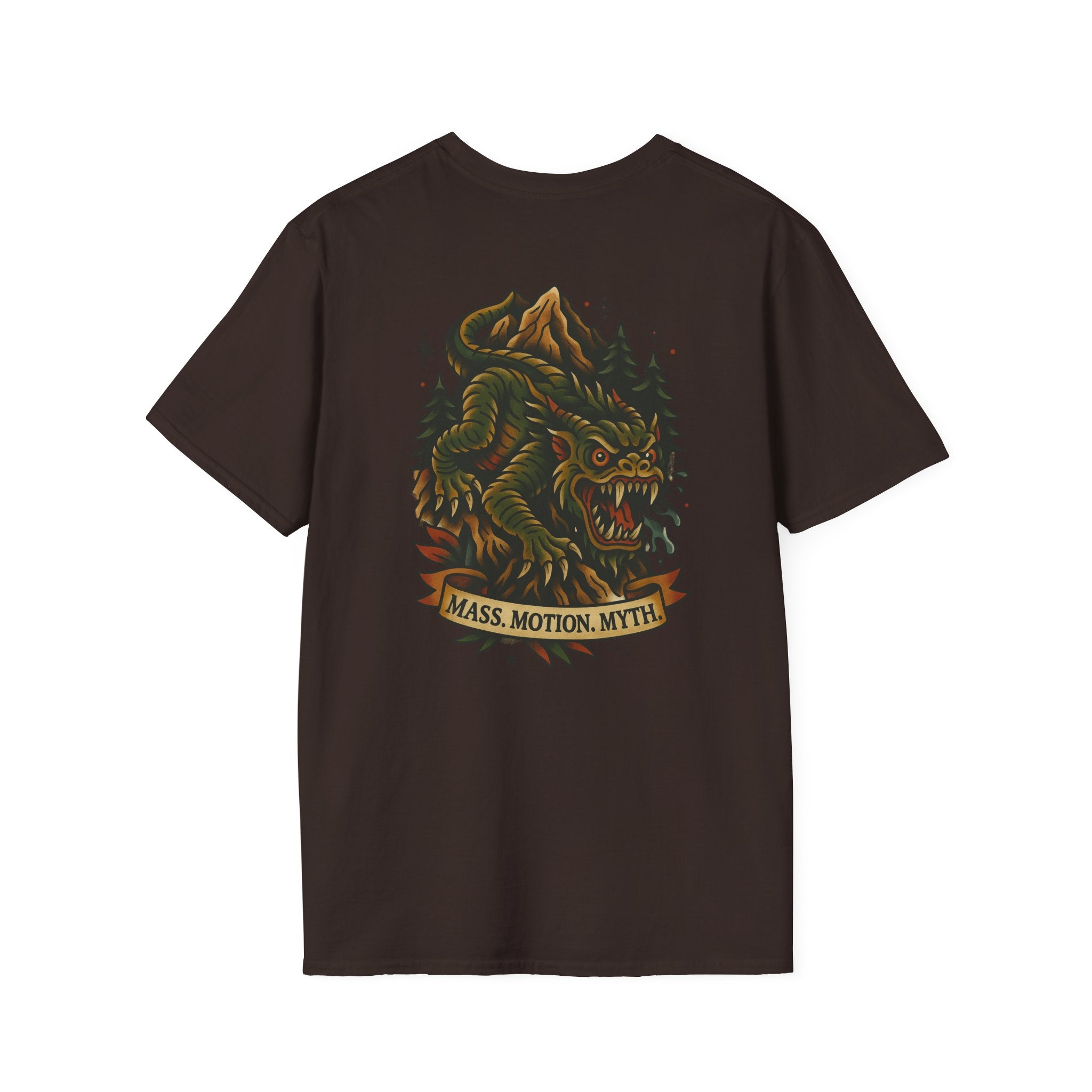 Slide-Rock Bolter Mountain Adventure Retro Graphic Tee | Cryptozoology Unisex Softstyle T-Shirt